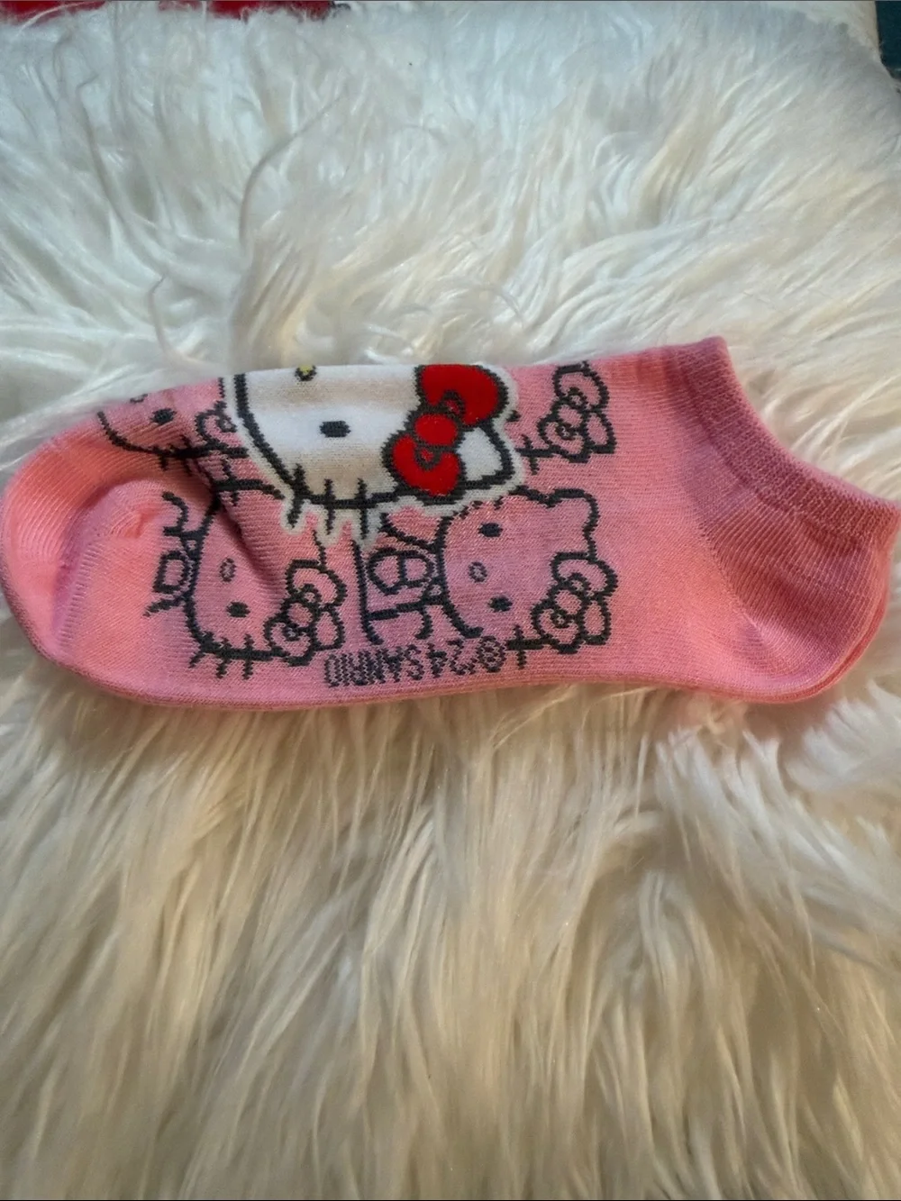 Sanrio Hello Kitty Pink and Red Ankle Socks